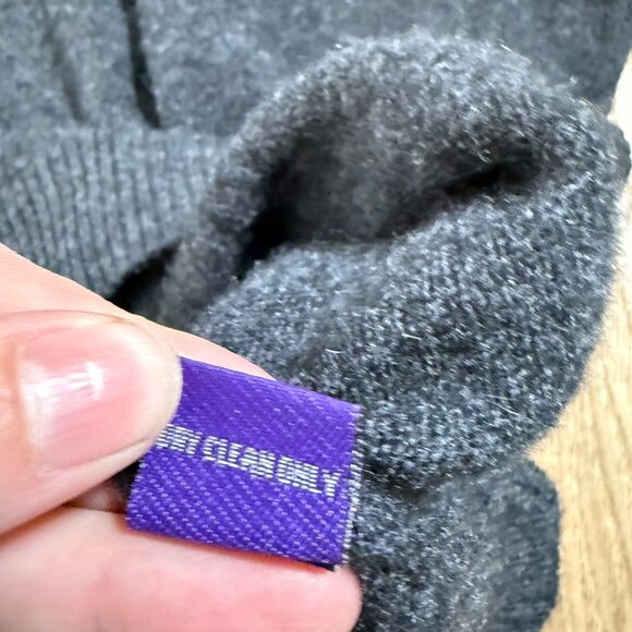 Alan Flusser 100% Cashmere Quarter Zip Sweater Men's Elbow Patches Grey M - Picture 6 of 7